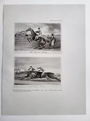 Old Antique Vintage Print 1924 Annals Of Sporting 1822 Mounting Race Horse • £10.50