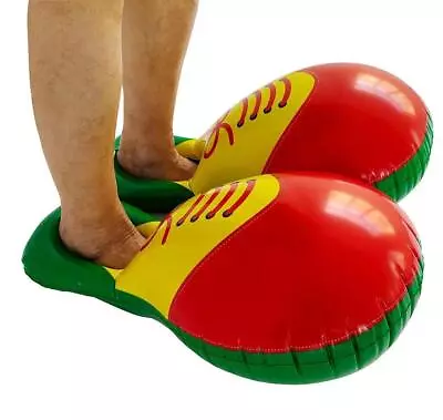 INFLATABLE CLOWN SHOES - Pefect For Clowing Around In! Circus Costume Prop Gag • $16.95