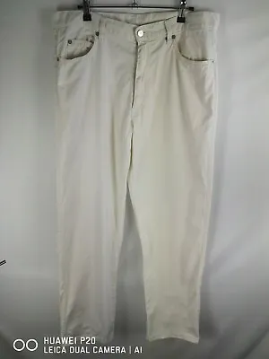 Cerruti White Mens Regular Straight Leg Cotton Stretch  Chino Trousers W34/l34 • £35.99