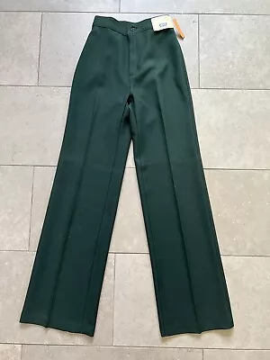 Vintage 70s 80s Levis High Waisted Green Dacron Polyester Pants 24x33 Sz 8 NWT • $54.97