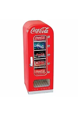 Retro Coca Cola Vending Fridge 10 Can Machine Mini Soda Refrigerator Coke Cooler • $319