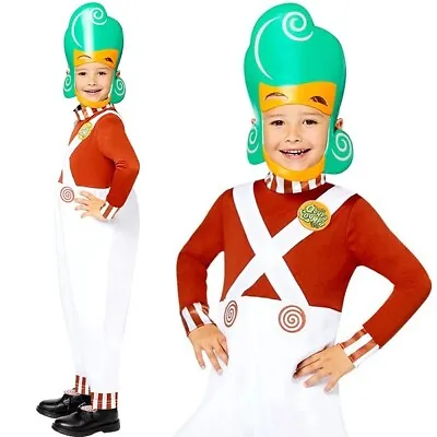 Childs Oompa Loompa Fancy Dress Costume Childrens Book Day Outfit New • $56.28