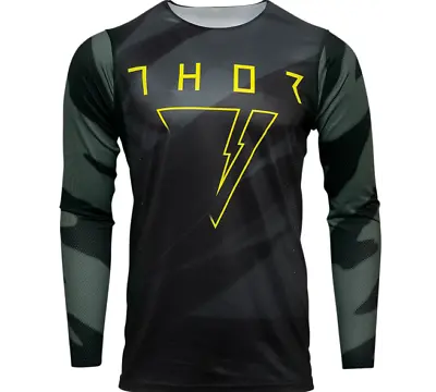 Thor Prime Pro Cast Jersey - Black/green - Mx/bmx/atv • $49.95