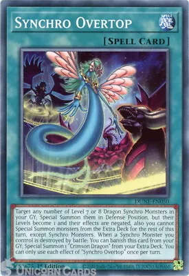 DUNE-EN050 Synchro Overtop :: Common 1st Edition Mint YuGiOh Card • £0.99