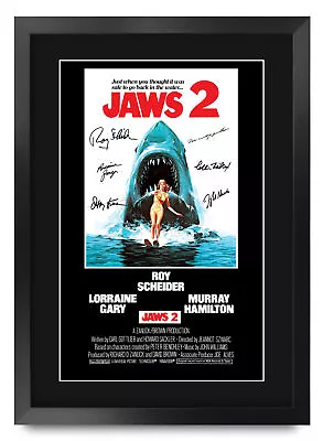 Jaws 2 Gift Poster Framed Autograph Picture Print For Movie Memorabilia Fans • $64.04