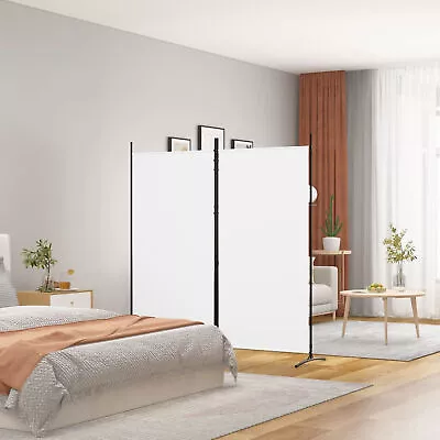 CIADAZ 2-Panel Room Divider White 68.9 X70.9  Fabric Room Dividers And B7P0 • $73.23