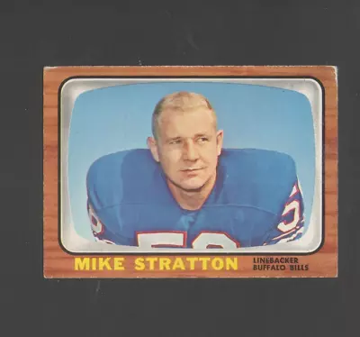 1966 Topps Football Card #30 Mike Stratton-Buffalo Bills Vg Ex Card • $4.25