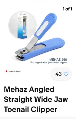 Brand New Mehaz Pro Angled Wide Jaw Toenail Clipper Equipt For Thicker Nails • $12.99