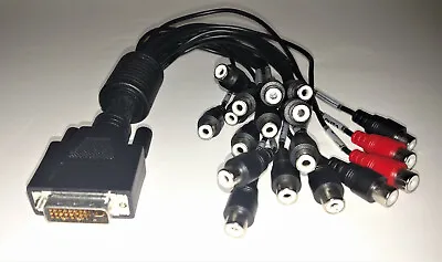 $50 • Buy DVI To RCA Breakout Cable 1ft  DVI To 18 RCA Line 16 In  2 Out