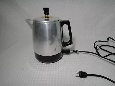 Vintage Regal Easy Flo 3-6 Cup Automatic Percolator No. 7473 Silver & Black • $34.99