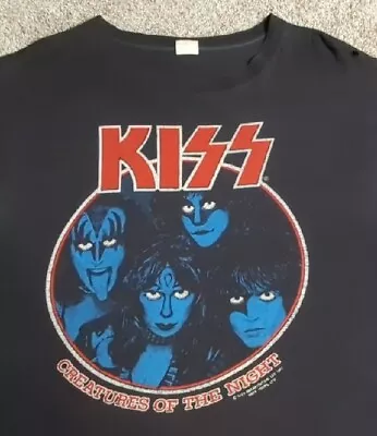 Vintage KISS  Creatures Of The Night  Tour Shirt 1983 USA Made Single Stitch XL • $299.91