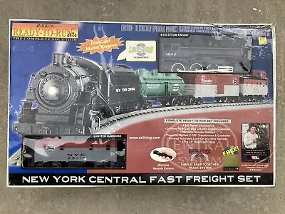 VTG NOS Rail King New York Central 4-6-0 Steam Train READY-TO-RUN Set • $299.99