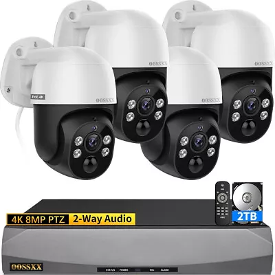 4K/8.0 Megapixel Digital Zoom 2-Way Audio Outdoor Home Security Camera. • $47