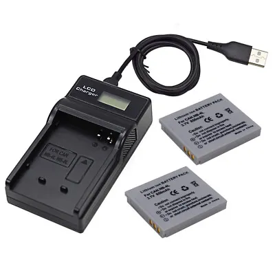 2 X Battery +USB Charger For Canon NB-4L IXUS 80/110/120/130 IS /117/220/230 HS • £17.99