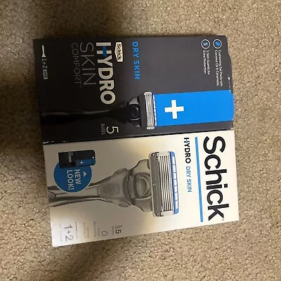 2Pack Schick Hydro 5-Blade Skin Comfort Dry Skin Men's Razor Handle Plus 2 Razor • $12.95