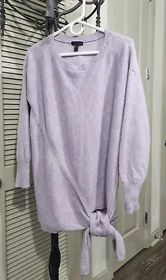 J Crew Tie Waist Sweater  Lilac Purple Wool Blend S  Like M • $18