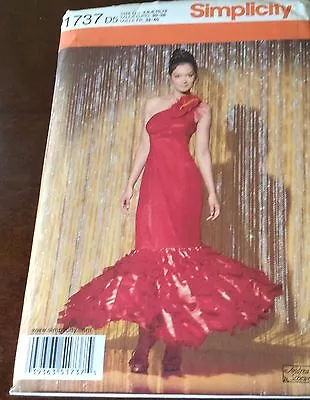 Simplicity Pattern 1737 Misses' Salsa Dancer Mermaid-Style Dress Sz 4-12 • $6.99