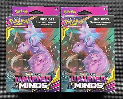 Pokemon TCG Unified Minds Hanger Box (3 Packs Ea) X2 - 2 Box Lot Factory Sealed • $99.99