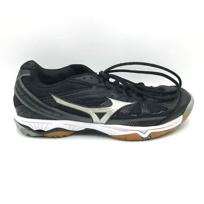 Mizuno Womens Wave Hurricane 2 Volleyball Shoes Black 430206.9073 Lace Up 8M • $10