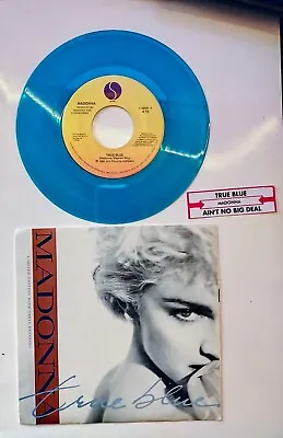 £29 • Buy Madonna True Blue Us 7  45 Limited Edition Blue Vinyl Original Sleeve- Unplayed