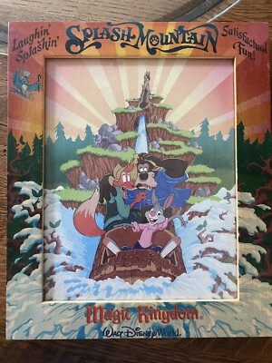 $50 • Buy Vtg Disney Splash Mountain Wood Picture Frame Brer Bear Fox Rabbit 10x12