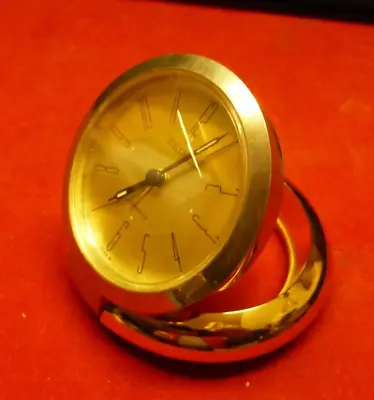Vintage Seiko Travel Alarm Desk Clock Gold Tone Folding New Battery • $29.99
