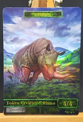 1x Rhino #1 *FOIL LAMINATED* Custom Altered Token GnD Cards • $4.50