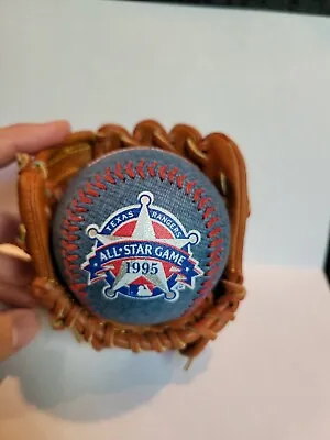 1995 All Star Game Texas Rangers Blue Ball And Mini Glove Fotoball • $17.99