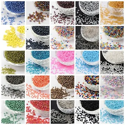 50g (3300 Beads) Glass Seed Beads 11/0 2mm BUY 3 GET 1 FREE! • £2.95