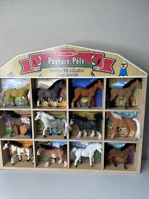 Melissa And Doug 10592 Pasture Pals 12 Collectible Horses Toy Set Flocked Horses • $19.99