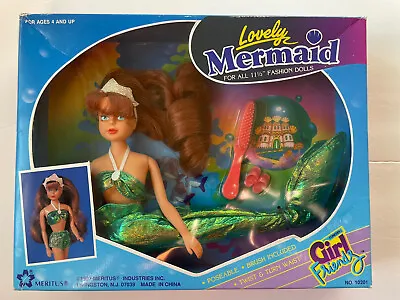 Vintage 1991 Lovely Mermaid Girl Friends Meritus Vintage 11 1/2  Doll • $19.99