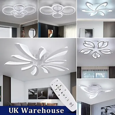 £55.99 • Buy Modern Chandelier LED Lamp White Frame Ceiling Light Living Room Pendant Lights