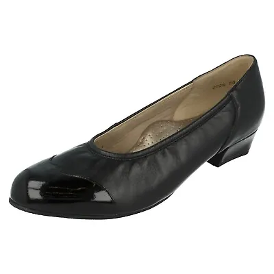 £29.99 • Buy Ladies Equity Black Leather Patent Leather Court Shoes : Felicity EX-DISPLAY
