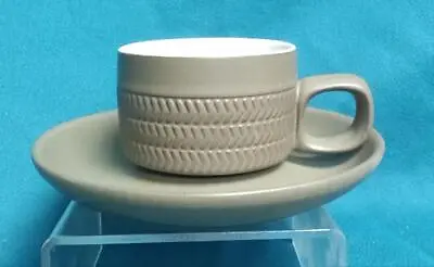 Denby Chevron Tea Cup And Saucer - 3 Ring • £9.95