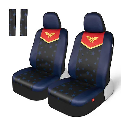 Wonder Woman Car Seat Covers - Waterproof Front Pair Stars • $37.90