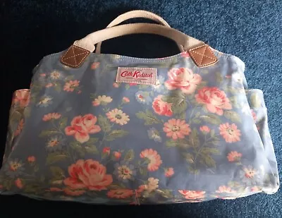 Cath Kidston Blue Oilcloth Country Rose Handbag • £18