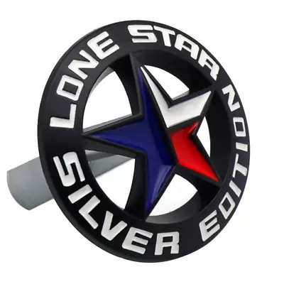 Black LONE STAR TEXAS SILVER EDITION Front Grille Emblem For Ram Sierra F150 250 • $12.59