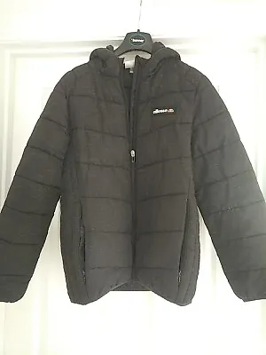 £5 • Buy Boys Black Ellesse Coat Jacket Warm Age 12/13