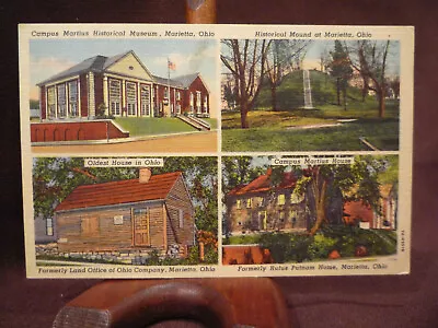 1930s Marietta OH OHIO Multi-view (4) - Mounds Etc. • $1.45