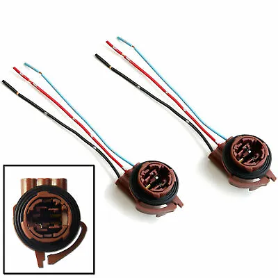2pcs 3157 4157 Bulb Socket Brake Turn Signal Light Harness Wire Plug Connector • $8.81