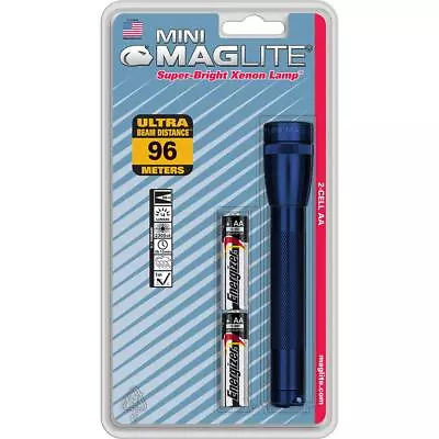 MagLite Mini Maglite 2-Cell AA Incandescent Flashlight 14 Lumens Midnight Blue • $19.99