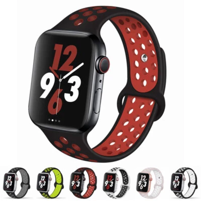 $7.80 • Buy Sport Silicone Strap IWatch Band For Apple Watch Series 9 8 7 6 5 SE 40 44 41 45
