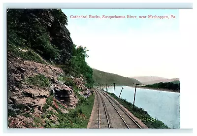 Cathedral Rocks Susquehanna River Near Meshoppen Pennsylvania PA Early View • $12.50