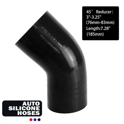 45 Degree Reducer Elbow Pipe Turbo Hose 3 -3.15  76-83mm 3-Ply For Intake/Turbo • $30.29