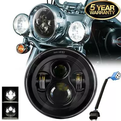 7  Inch LED Headlight Hi-Lo DOT Projector Lamp For Vulcan 750 800 900 1500 1600 • $36.98