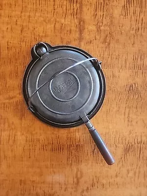 Wapak Cast Iron Waffle Maker Rustic Unique Vintage #8 RARE • $115