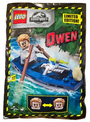 £4.45 • Buy Sealed LEGO Jurassic World Dinos 122007 Owen With Kayak Polybag + Free P&P