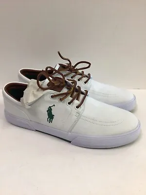 POLO RALPH LAUREN Faxon Low-Top Canvas Sneaker Size 11 D • $36.71