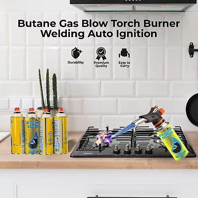 Refillable Butane Gas Micro Blow Torch Lighter Welding Soldering Brazing Tools • £8.99