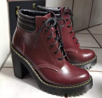 Doc Martens Persephone | Size 10| Burgundy Leather • $50